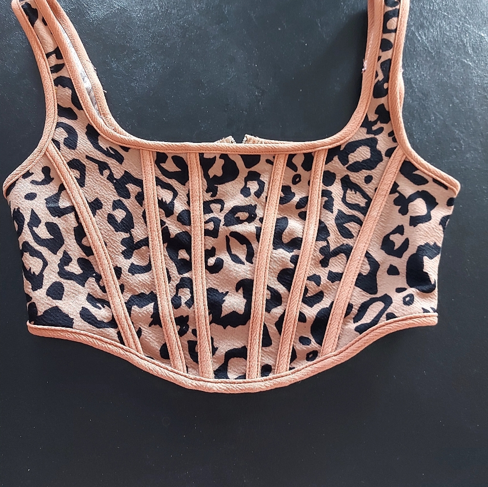 Leopard Print Corset Top